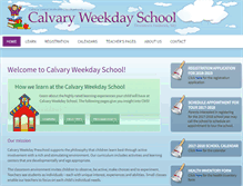Tablet Screenshot of calvaryweekdayschool.com